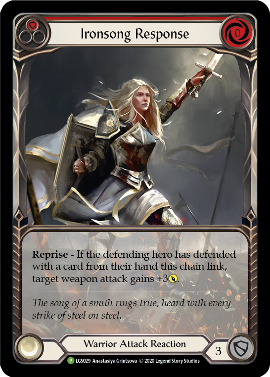 Ironsong Response (Red) [LGS029] (Promo)  Rainbow Foil | Card Merchant Takapuna