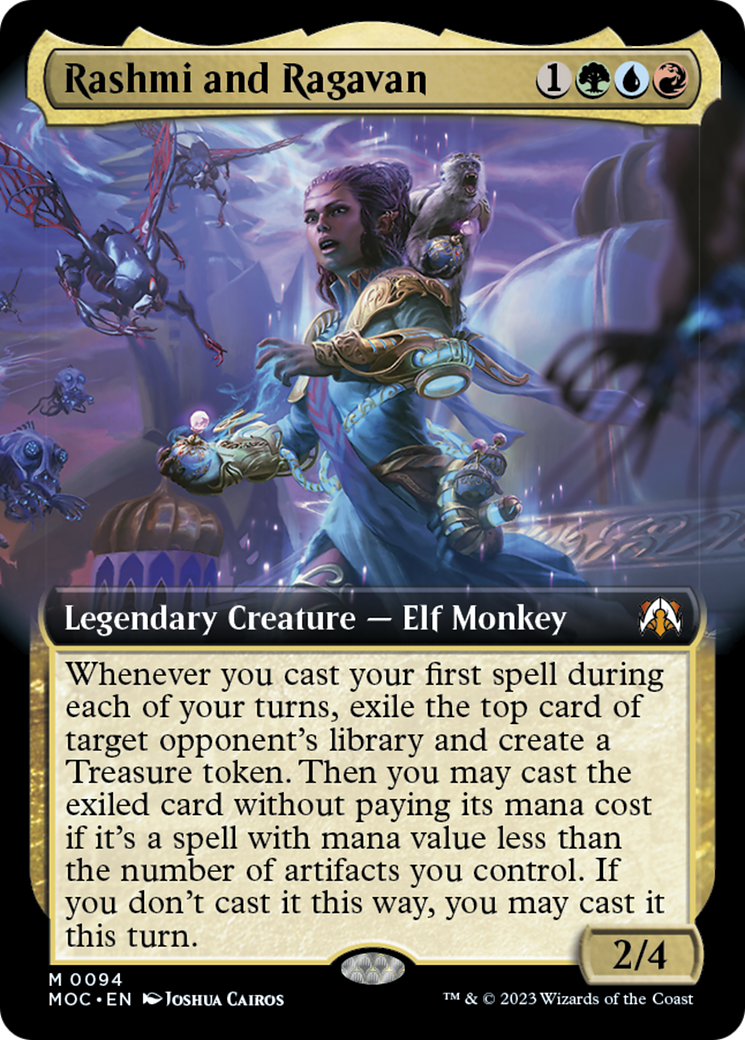 Rashmi and Ragavan (Extended Art) [March of the Machine Commander] | Card Merchant Takapuna