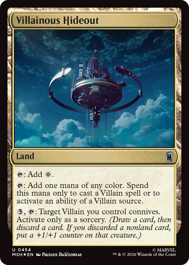 Villainous Hideout (Surge Foil) [Marvel Super Heroes] | Card Merchant Takapuna