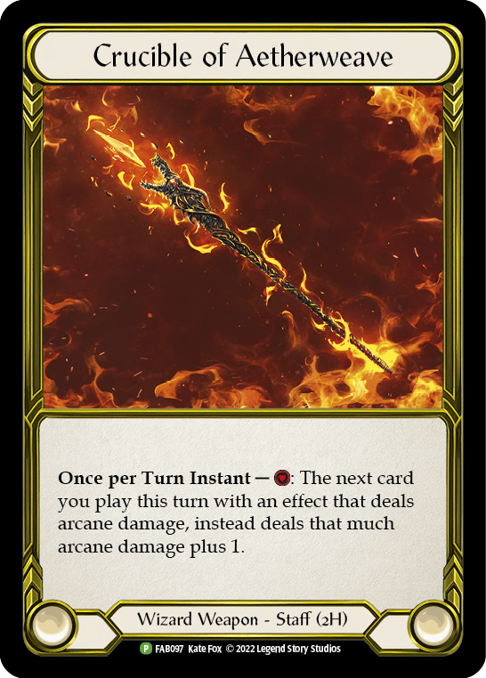 Crucible of Aetherweave (Golden) [FAB097] (Promo)  Cold Foil | Card Merchant Takapuna
