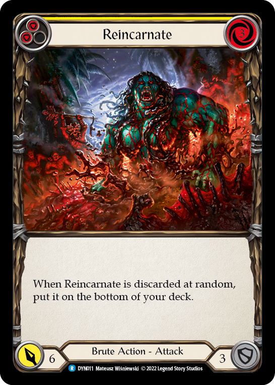 Reincarnate (Yellow) [DYN011] (Dynasty)  Rainbow Foil | Card Merchant Takapuna