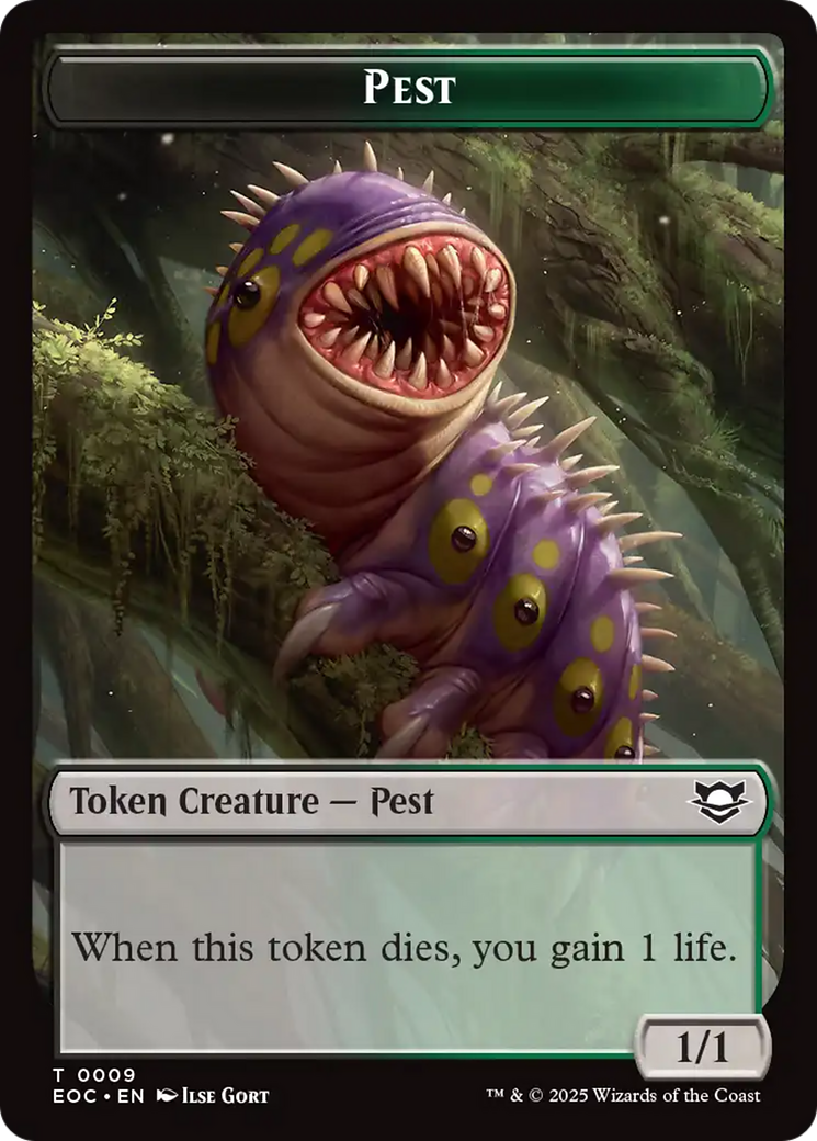Beast (0006) // Pest Double-Sided Token [Edge of Eternities Commander Tokens] | Card Merchant Takapuna