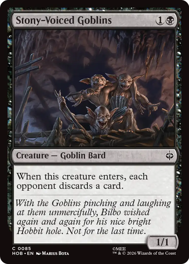 Stony-Voiced Goblins [The Hobbit] | Card Merchant Takapuna