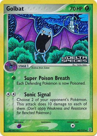Golbat (43/113) (Stamped) [EX: Delta Species] | Card Merchant Takapuna