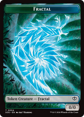 Beast // Fractal (0004) Double-Sided Token [Secrets of Strixhaven Commander Tokens] | Card Merchant Takapuna