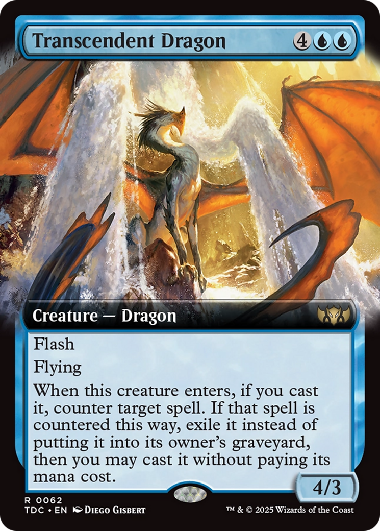 Transcendent Dragon (Extended Art) [Tarkir: Dragonstorm Commander] | Card Merchant Takapuna