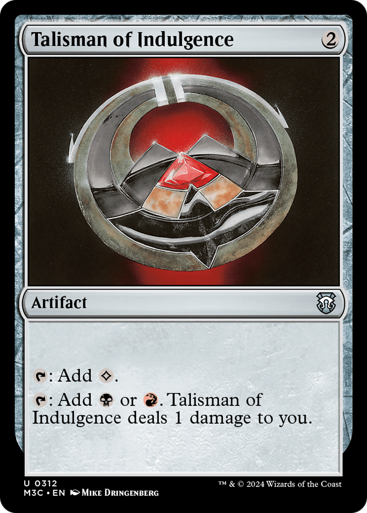 Talisman of Indulgence [Modern Horizons 3 Commander] | Card Merchant Takapuna