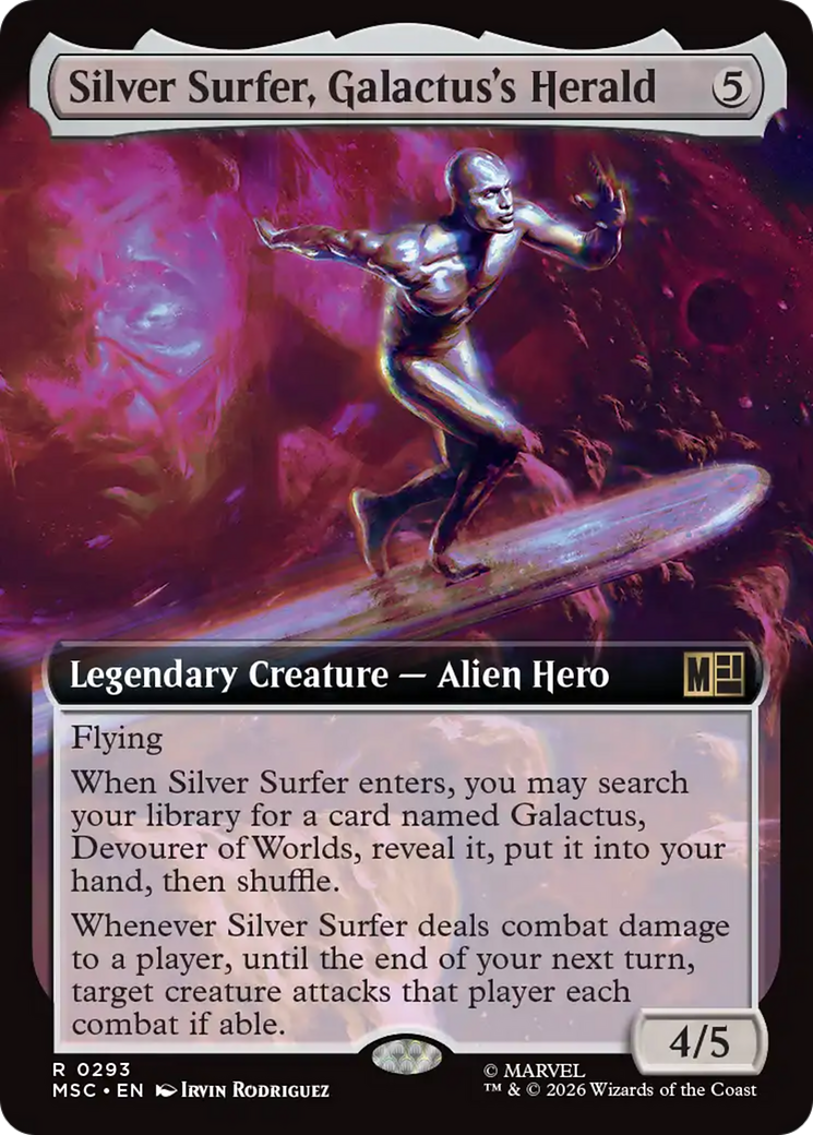 Silver Surfer, Galactus's Herald (Extended Art) [Marvel Super Heroes Commander] | Card Merchant Takapuna