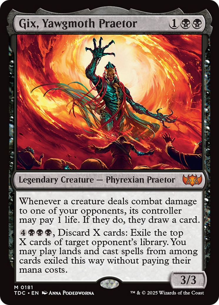 Gix, Yawgmoth Praetor [Tarkir: Dragonstorm Commander] | Card Merchant Takapuna