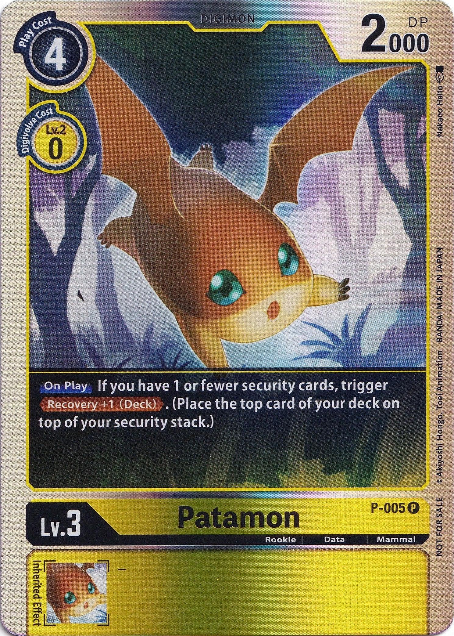Patamon [P-005] (Rainbow Foil) [Promotional Cards] | Card Merchant Takapuna