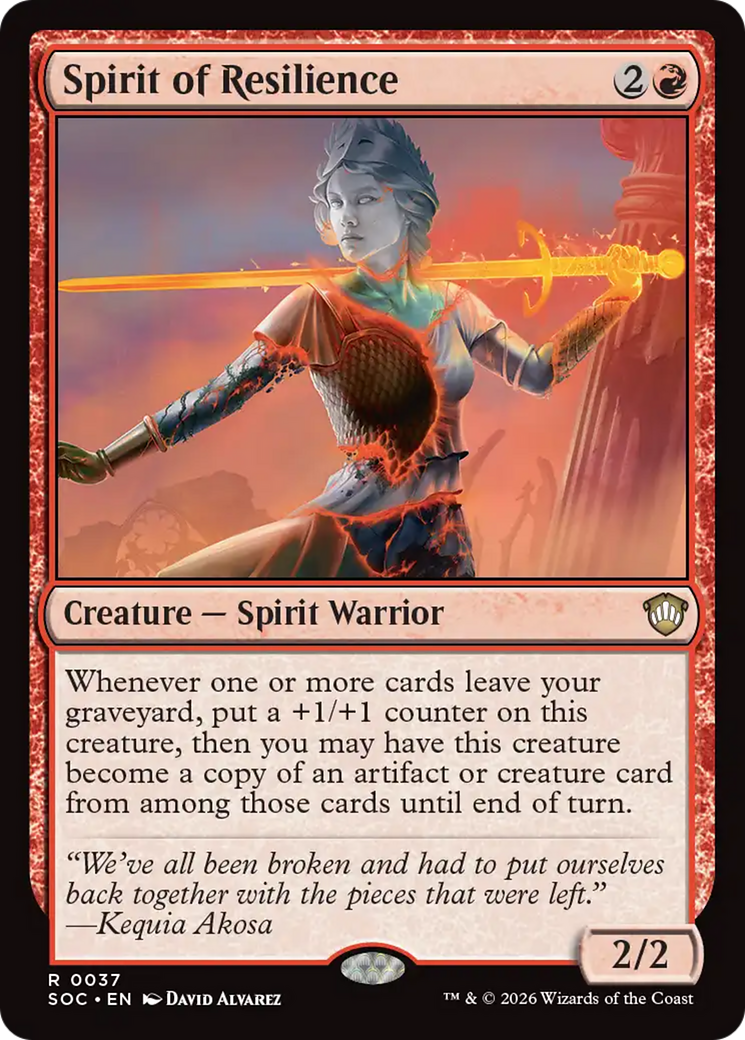 Spirit of Resilience [Secrets of Strixhaven Commander] | Card Merchant Takapuna