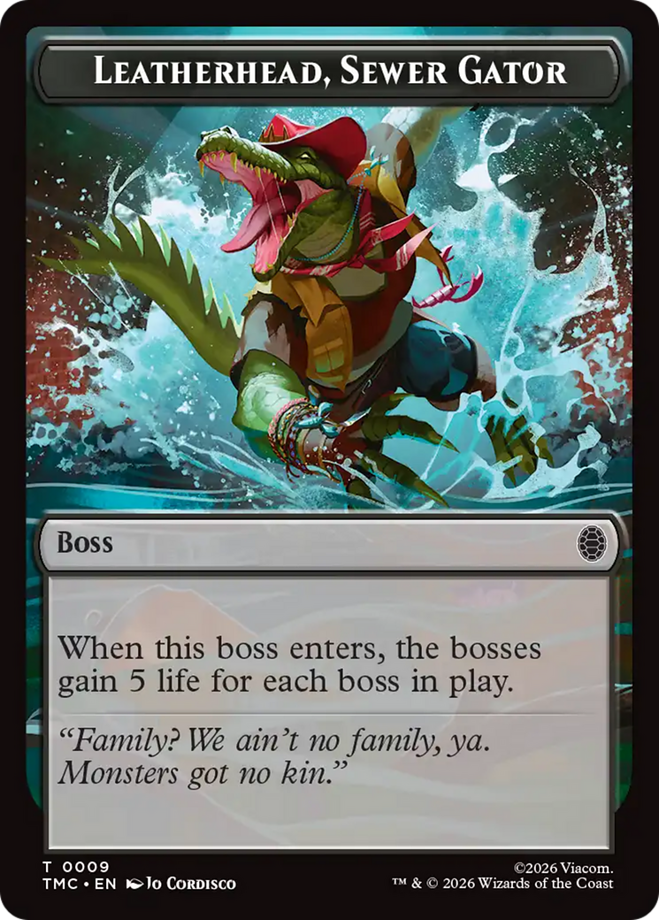Leatherhead, Sewer Gator [Teenage Mutant Ninja Turtles Commander Tokens] | Card Merchant Takapuna
