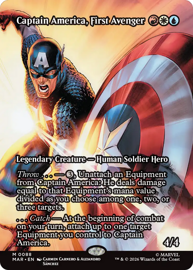 Captain America, First Avenger (Borderless) [Marvel Universe: Eternal-Legal] | Card Merchant Takapuna