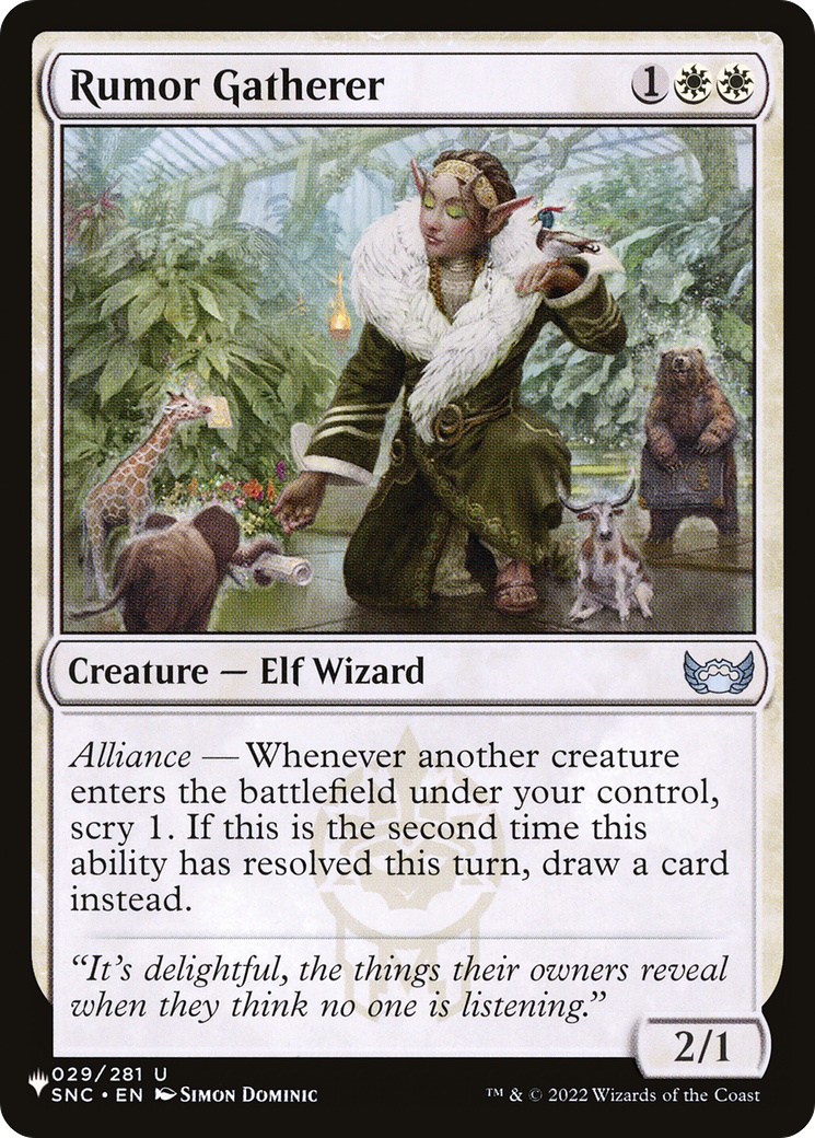 Rumor Gatherer [The List] | Card Merchant Takapuna