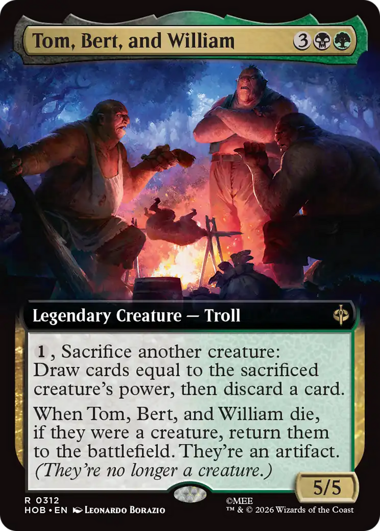 Tom, Bert, and William (Extended Art) [The Hobbit] | Card Merchant Takapuna