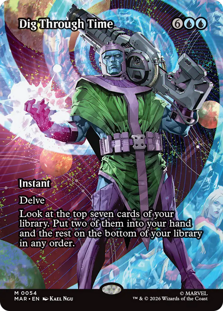 Dig Through Time (Borderless) [Marvel Universe: Eternal-Legal] | Card Merchant Takapuna