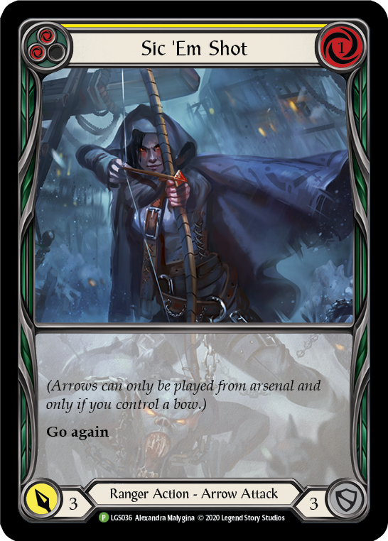 Sic 'Em Shot (Yellow) [LGS036] (Promo)  Rainbow Foil | Card Merchant Takapuna