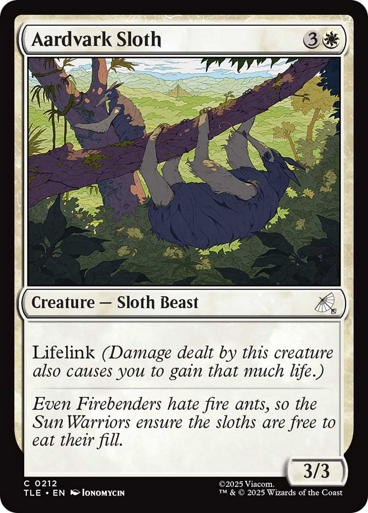 Aardvark Sloth [Avatar: The Last Airbender: Eternal-Legal] | Card Merchant Takapuna