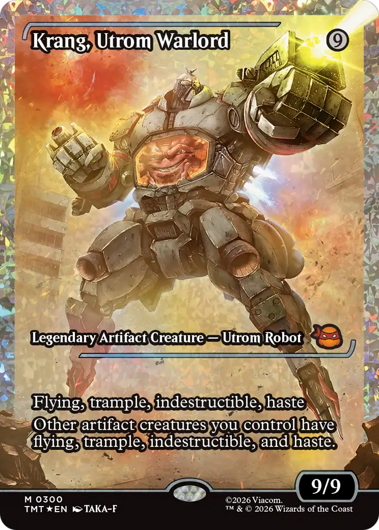 Krang, Utrom Warlord (Showcase) (Fracture Foil) [Teenage Mutant Ninja Turtles] | Card Merchant Takapuna