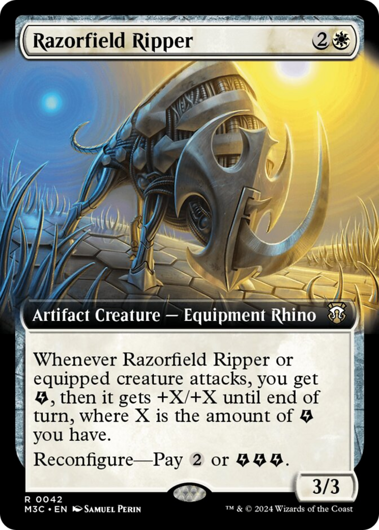 Razorfield Ripper (Extended Art) (Ripple Foil) [Modern Horizons 3 Commander] | Card Merchant Takapuna