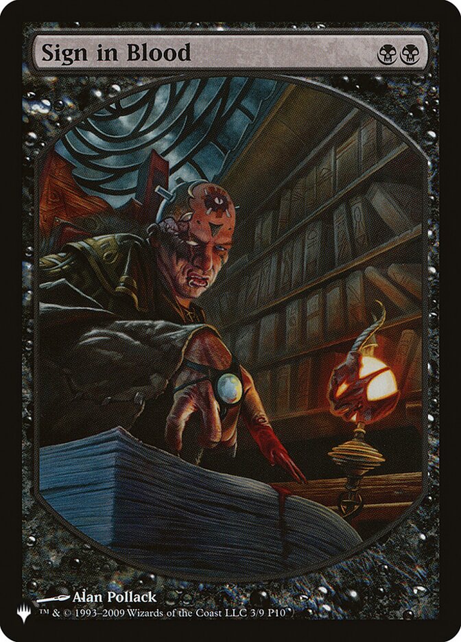 Sign in Blood [The List] | Card Merchant Takapuna