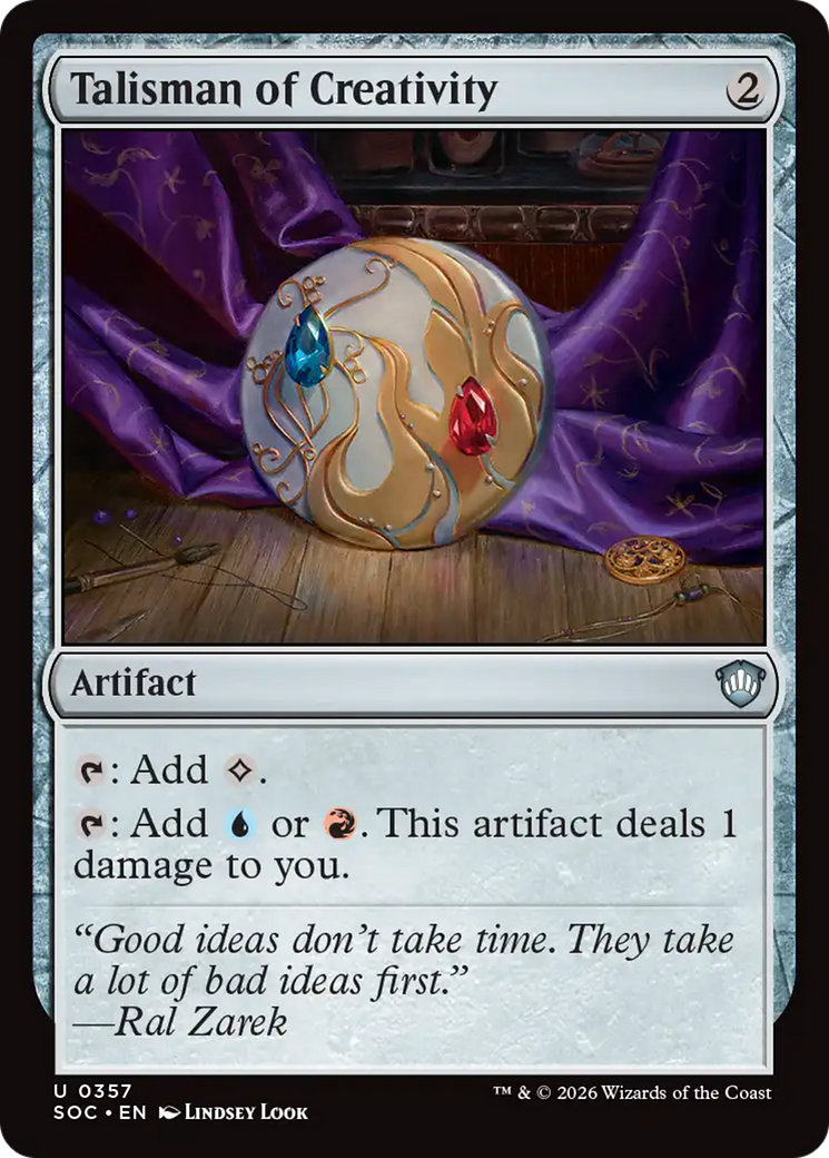 Talisman of Creativity [Secrets of Strixhaven Commander] | Card Merchant Takapuna