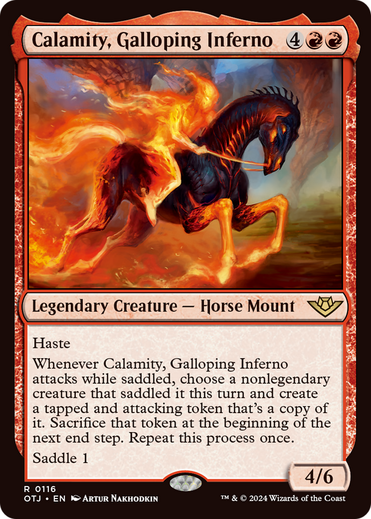 Calamity, Galloping Inferno [Outlaws of Thunder Junction] | Card Merchant Takapuna