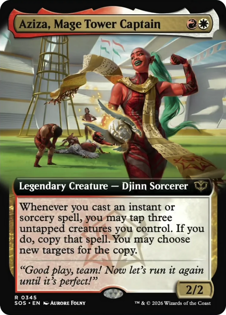 Aziza, Mage Tower Captain (Extended Art) [Secrets of Strixhaven] | Card Merchant Takapuna