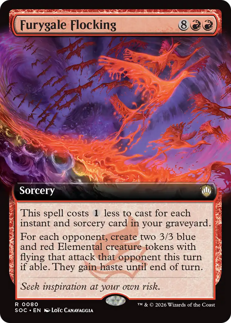 Furygale Flocking (Extended Art) [Secrets of Strixhaven Commander] | Card Merchant Takapuna