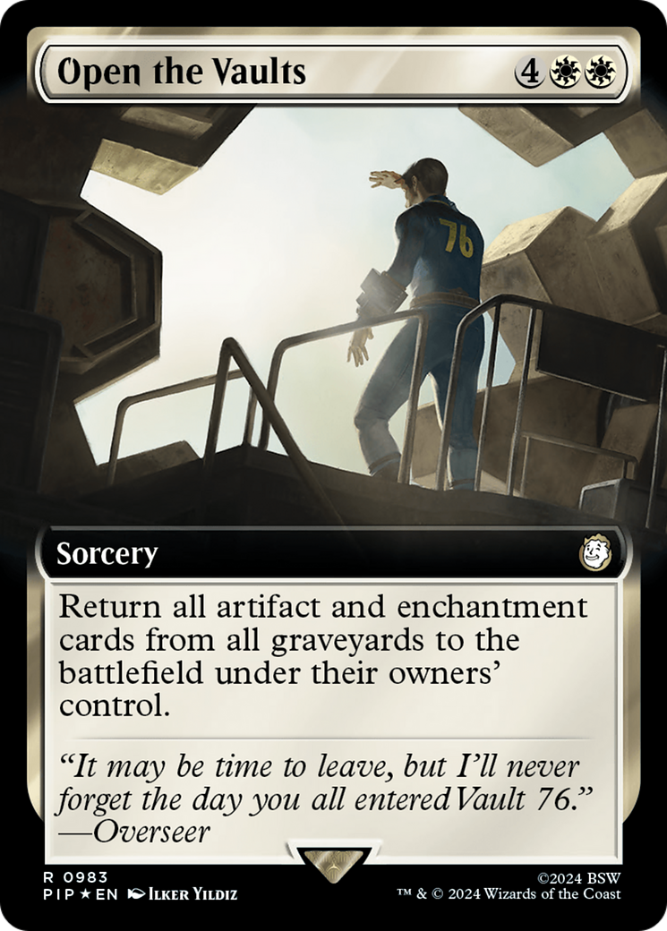 Open the Vaults (Extended Art) (Surge Foil) [Fallout] | Card Merchant Takapuna