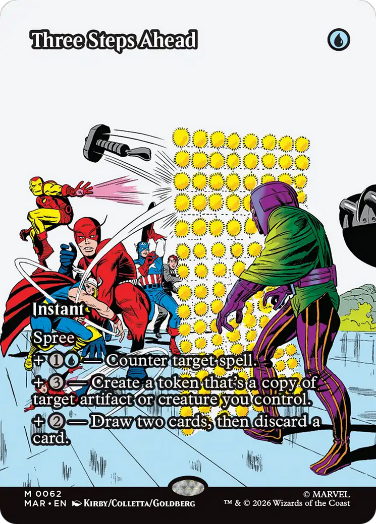 Three Steps Ahead (Borderless) [Marvel Universe: Eternal-Legal] | Card Merchant Takapuna