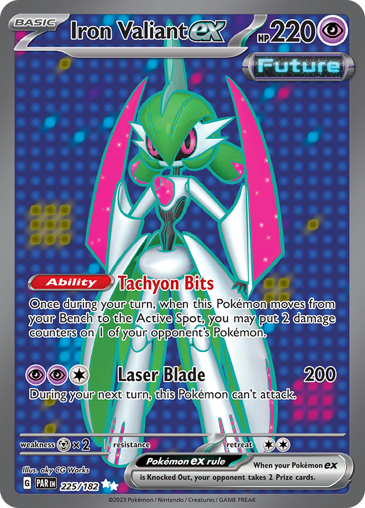 Iron Valiant ex (225/182) [Scarlet & Violet: Paradox Rift] | Card Merchant Takapuna