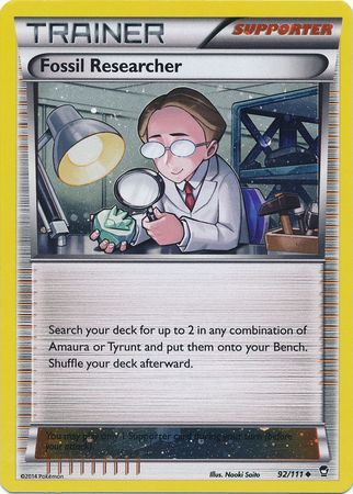 Fossil Researcher (92/111) (Cosmos Holo) [XY: Furious Fists] | Card Merchant Takapuna