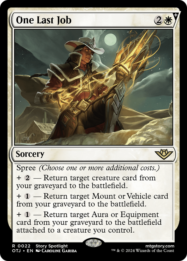 One Last Job [Outlaws of Thunder Junction] | Card Merchant Takapuna