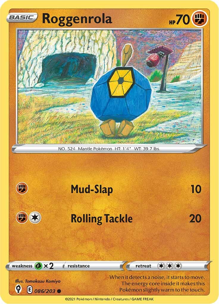 Roggenrola (086/203) [Sword & Shield: Evolving Skies] | Card Merchant Takapuna