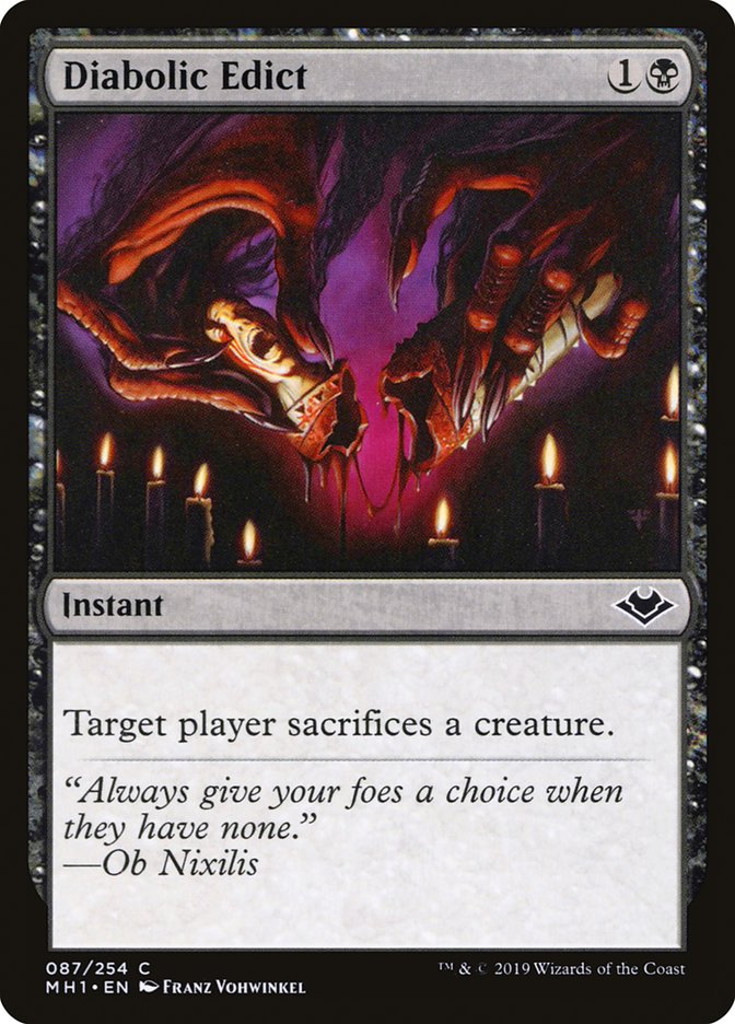 Diabolic Edict [Modern Horizons] | Card Merchant Takapuna