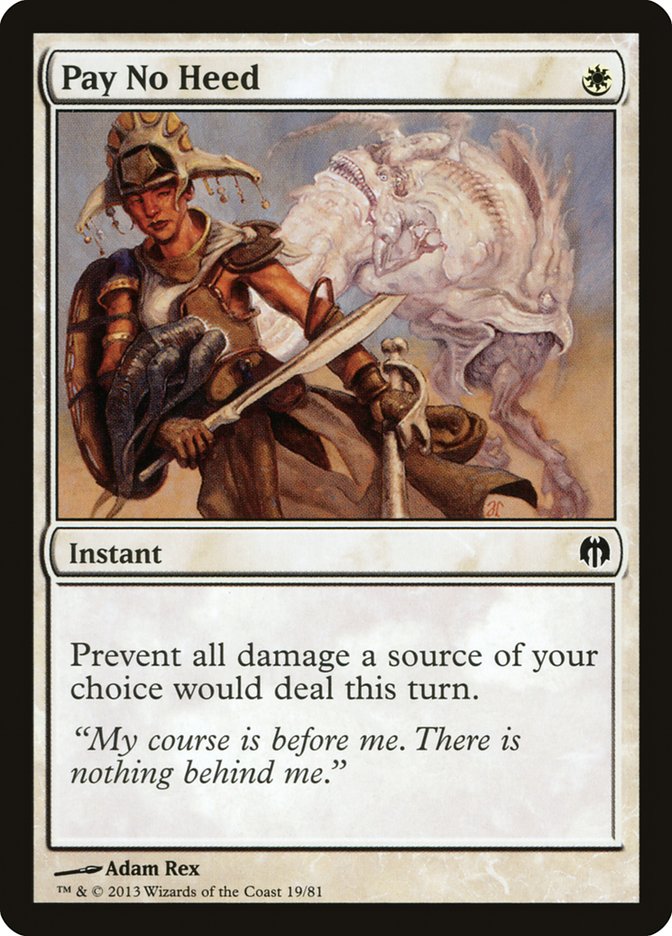 Pay No Heed [Duel Decks: Heroes vs. Monsters] | Card Merchant Takapuna