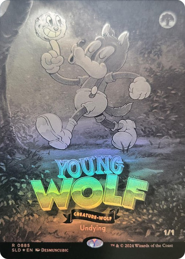 Young Wolf (Black & White Foil) [Secret Lair Drop Series] | Card Merchant Takapuna