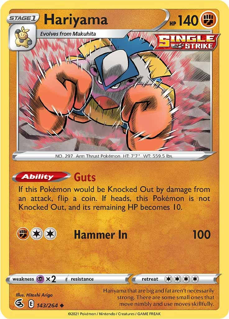 Hariyama (143/264) [Sword & Shield: Fusion Strike] | Card Merchant Takapuna