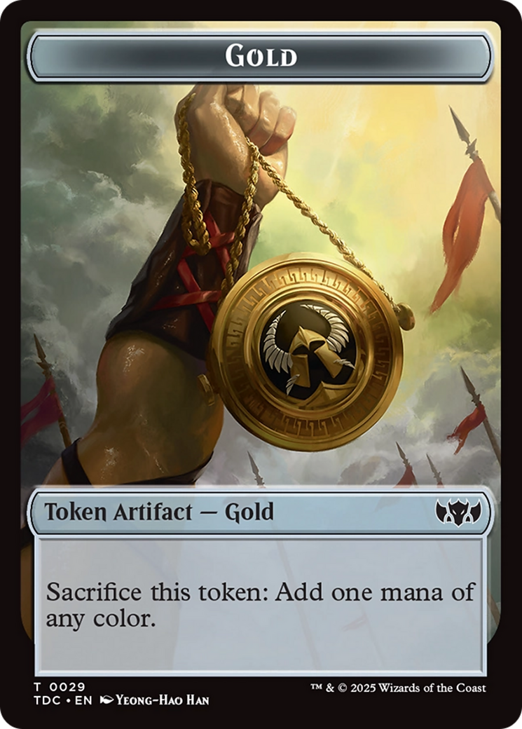 Elemental (0016) // Gold Double-Sided Token [Tarkir: Dragonstorm Commander Tokens] | Card Merchant Takapuna
