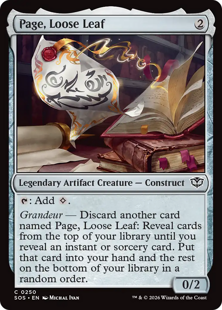 Page, Loose Leaf [Secrets of Strixhaven] | Card Merchant Takapuna