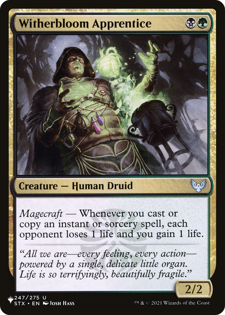 Witherbloom Apprentice [The List] | Card Merchant Takapuna