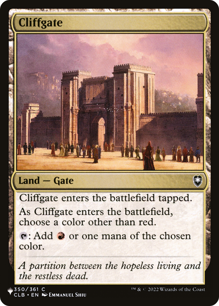 Cliffgate [The List] | Card Merchant Takapuna