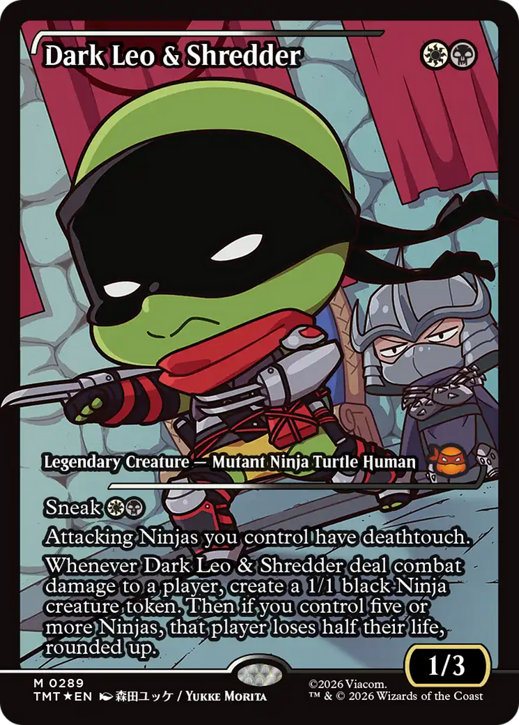 Dark Leo & Shredder (Showcase) [Teenage Mutant Ninja Turtles] | Card Merchant Takapuna