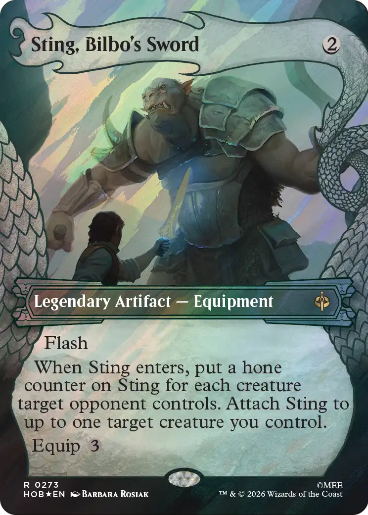 Sting, Bilbo's Sword (Showcase) (Surge Foil) [The Hobbit] | Card Merchant Takapuna