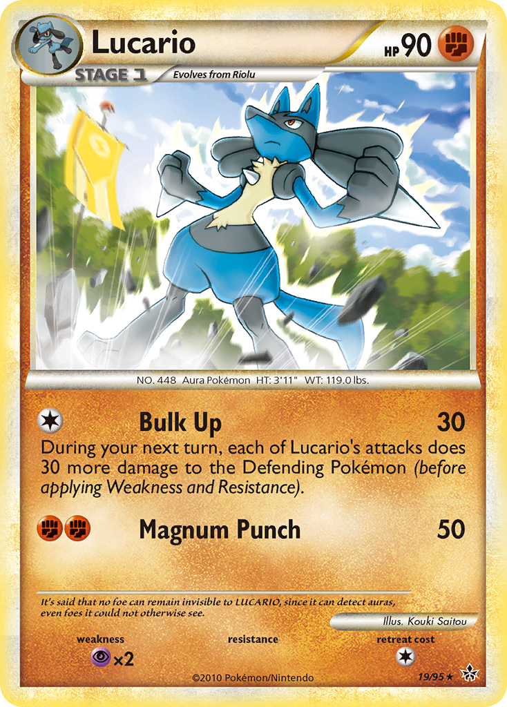 Lucario (19/95) [HeartGold & SoulSilver: Unleashed] | Card Merchant Takapuna