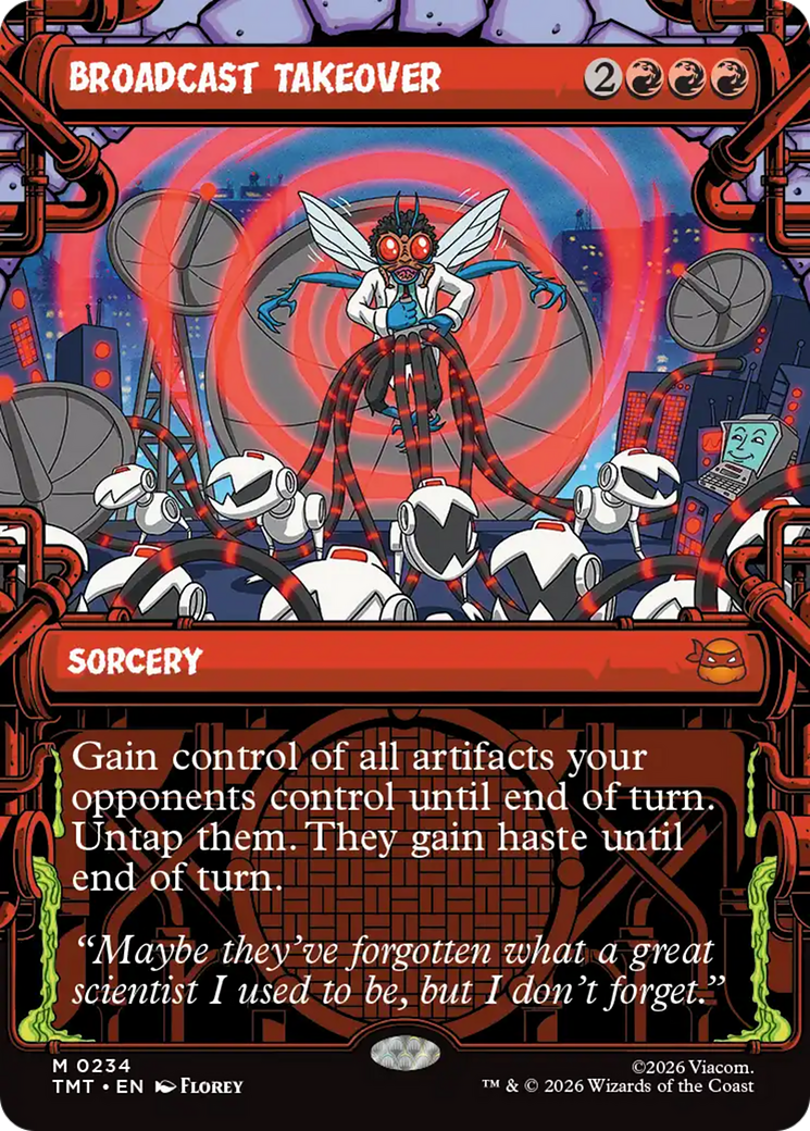 Broadcast Takeover (Showcase) [Teenage Mutant Ninja Turtles] | Card Merchant Takapuna