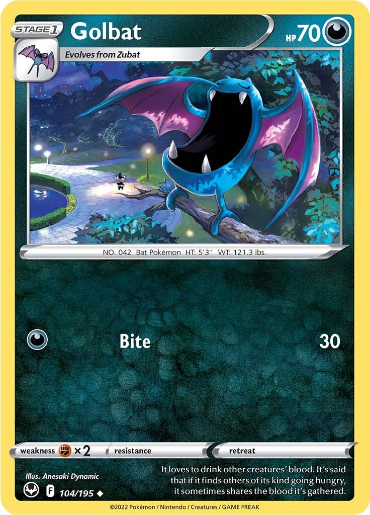 Golbat (104/195) [Sword & Shield: Silver Tempest] | Card Merchant Takapuna