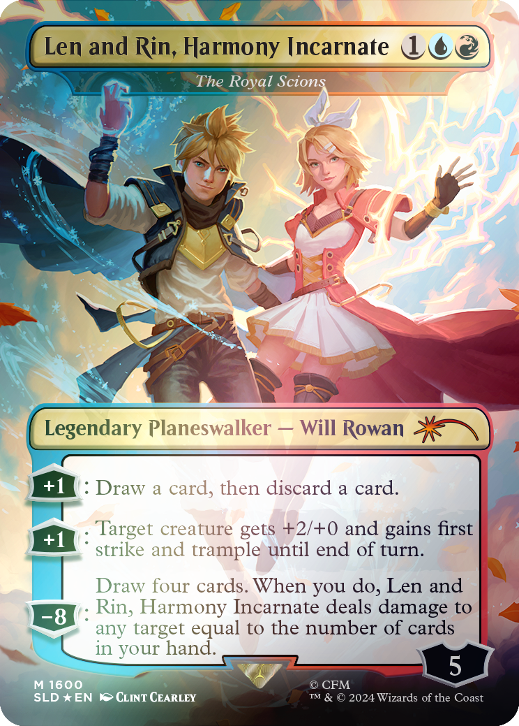 Len and Rin, Harmony Incarnate - The Royal Scions (Rainbow Foil) [Secret Lair Drop Series] | Card Merchant Takapuna