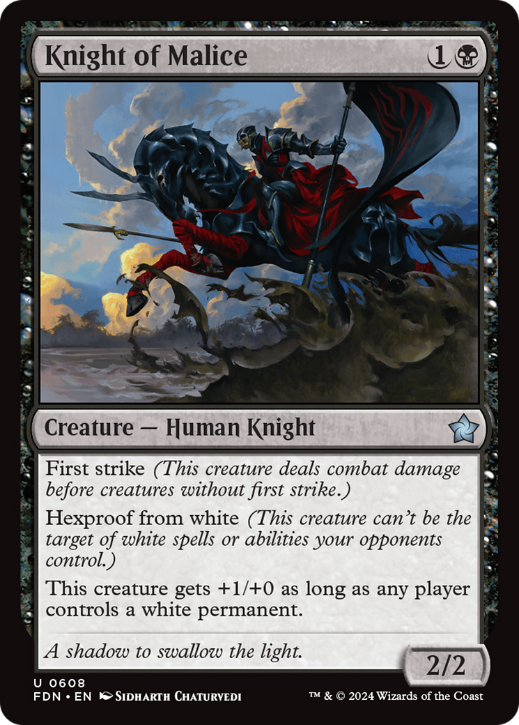 Knight of Malice [Foundations] | Card Merchant Takapuna